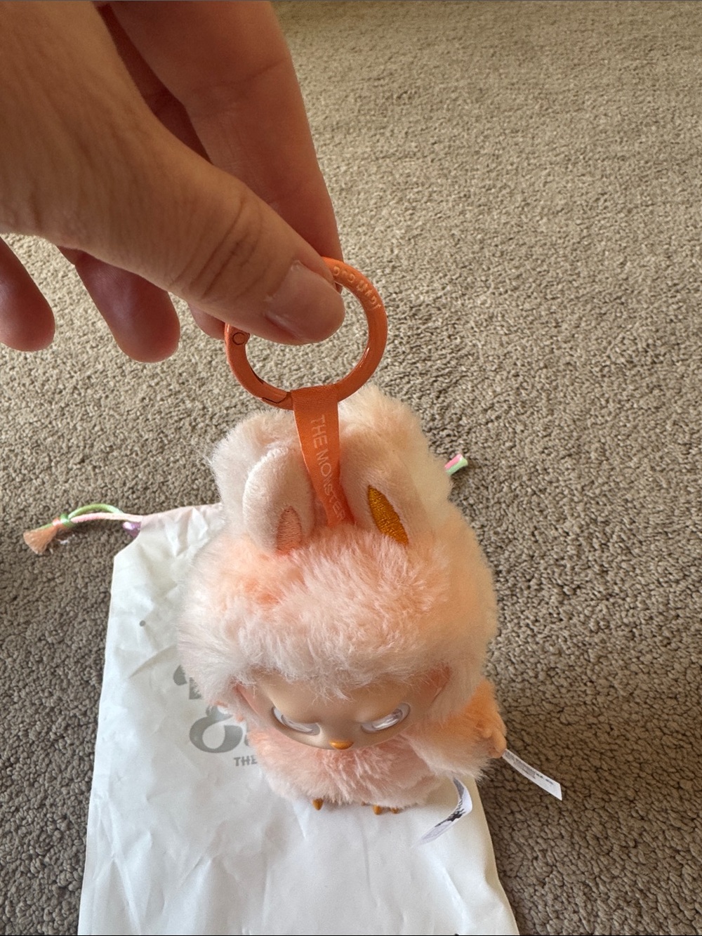 Big Into Energy Labubu in Peach Pink - Picture 3 of 5